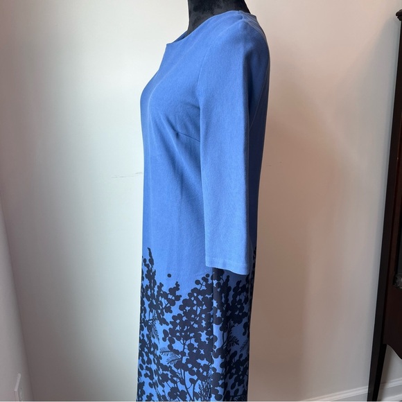 Boden Blue A-line Dress with 3/4 Sleeves - Picture 4 of 13